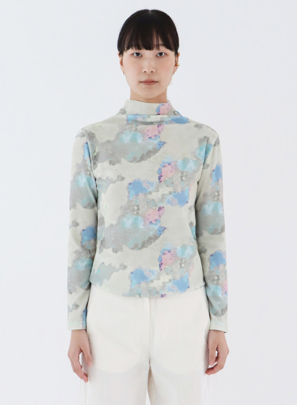 [65%OFF] MOCK NECK WATERMARK TOP