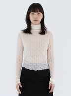 WAVY HIGH NECK TOP