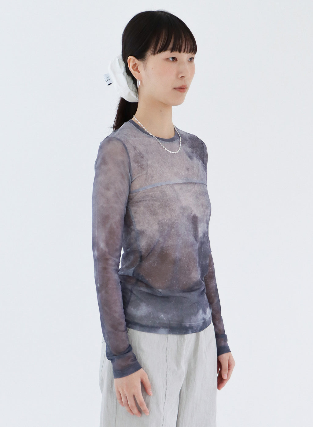 [70%OFF]SPACE MESH DIGITAL PRINT TOP