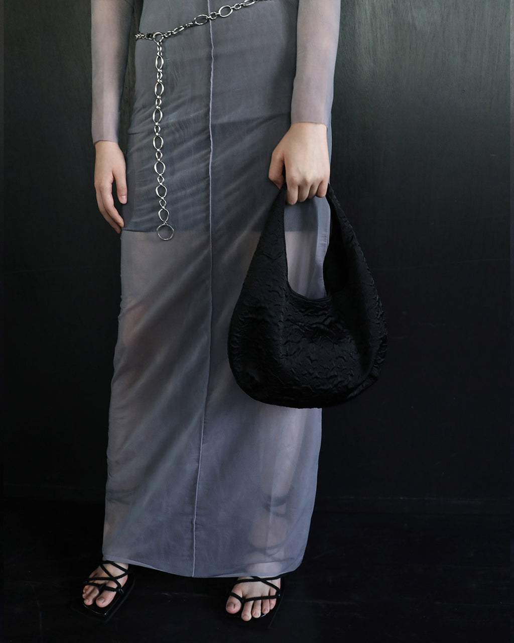 Egg Mini Bag - Embossing [Black]