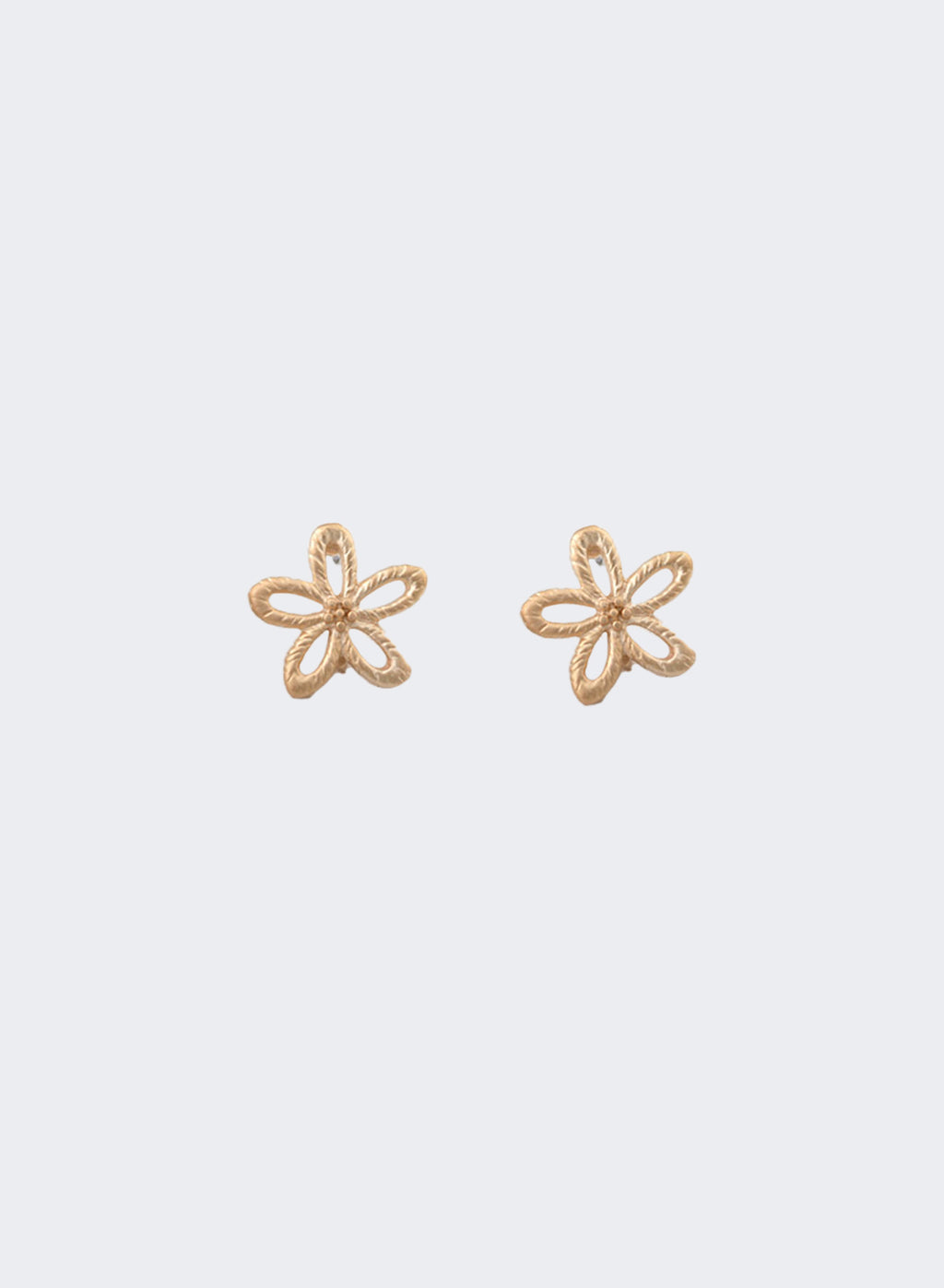 Matte Textured Flower Stud • Gold