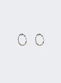 Crumpled Oval Studs • Silver