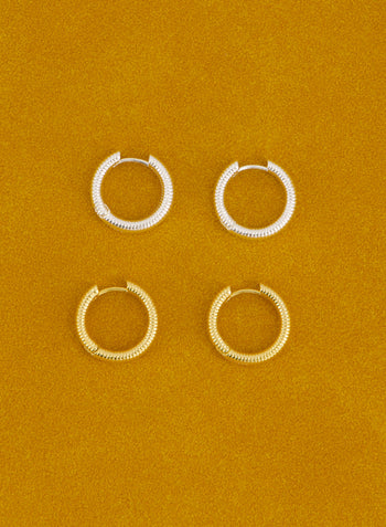 Snake Hoops • Silver