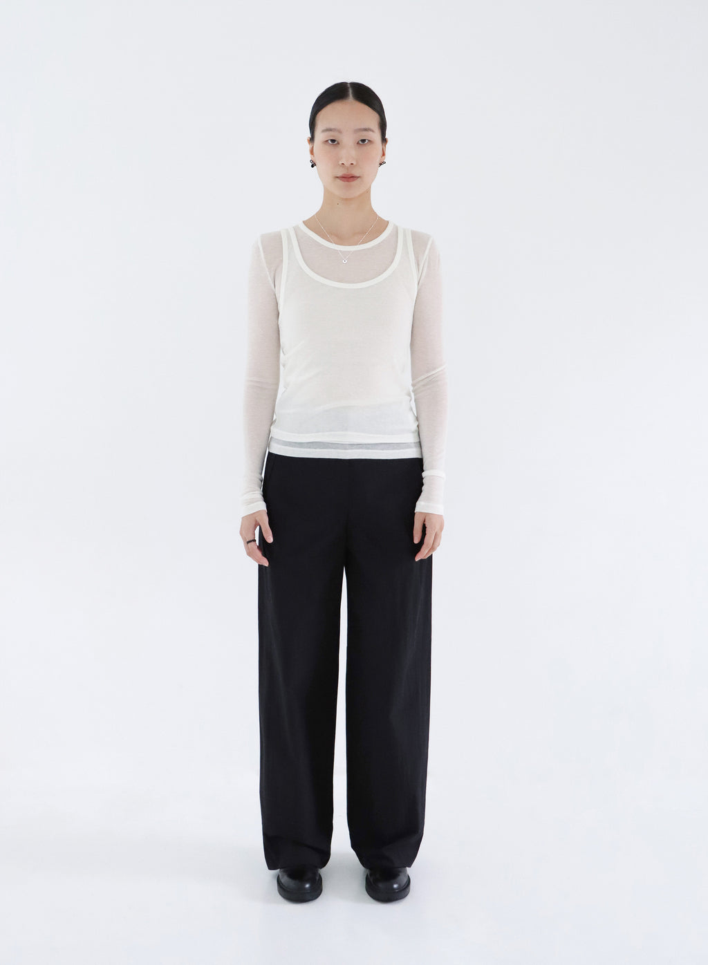 WIDE LEG CRISPY PANTS