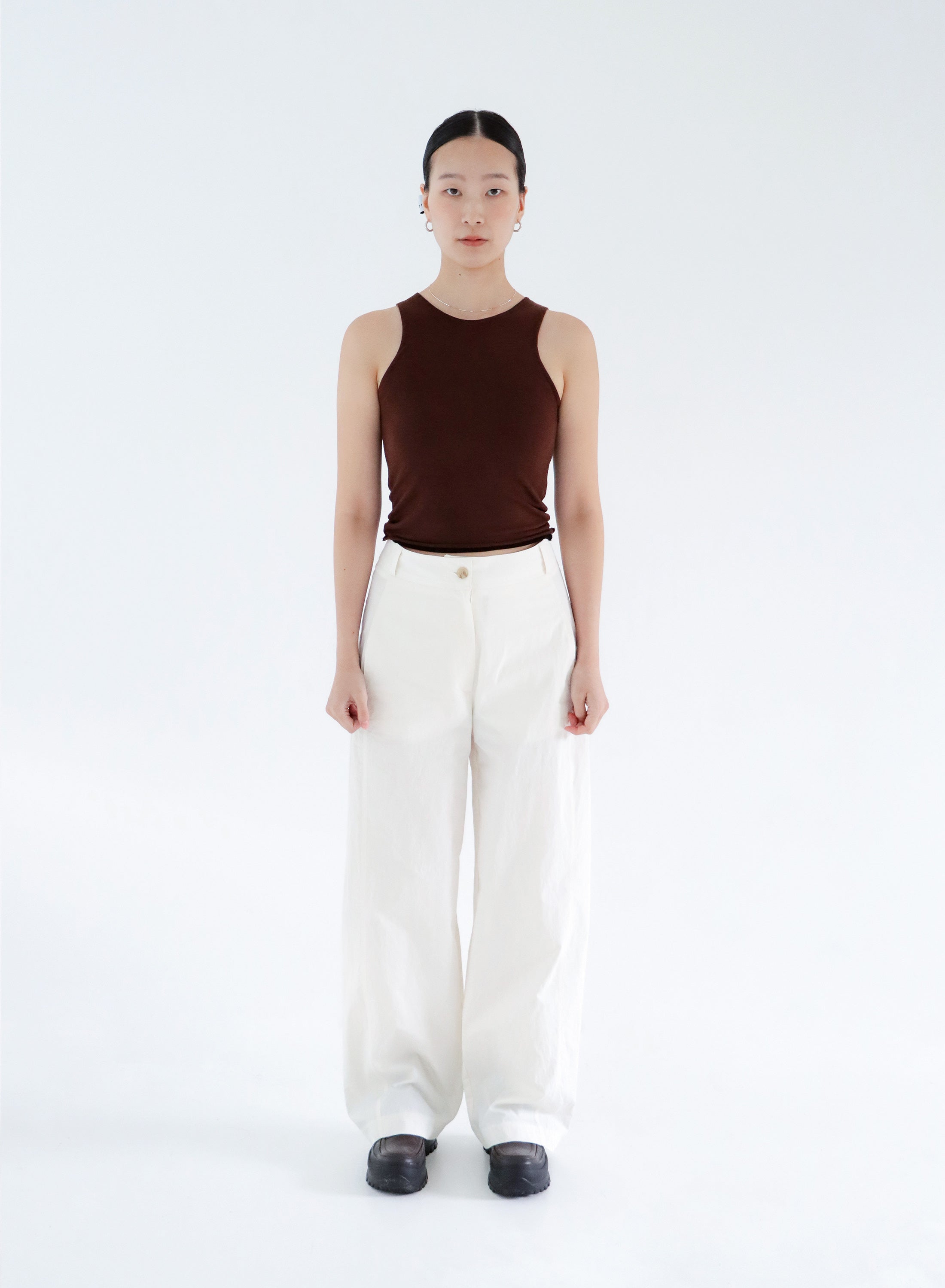 WIDE LEG CRISPY PANTS