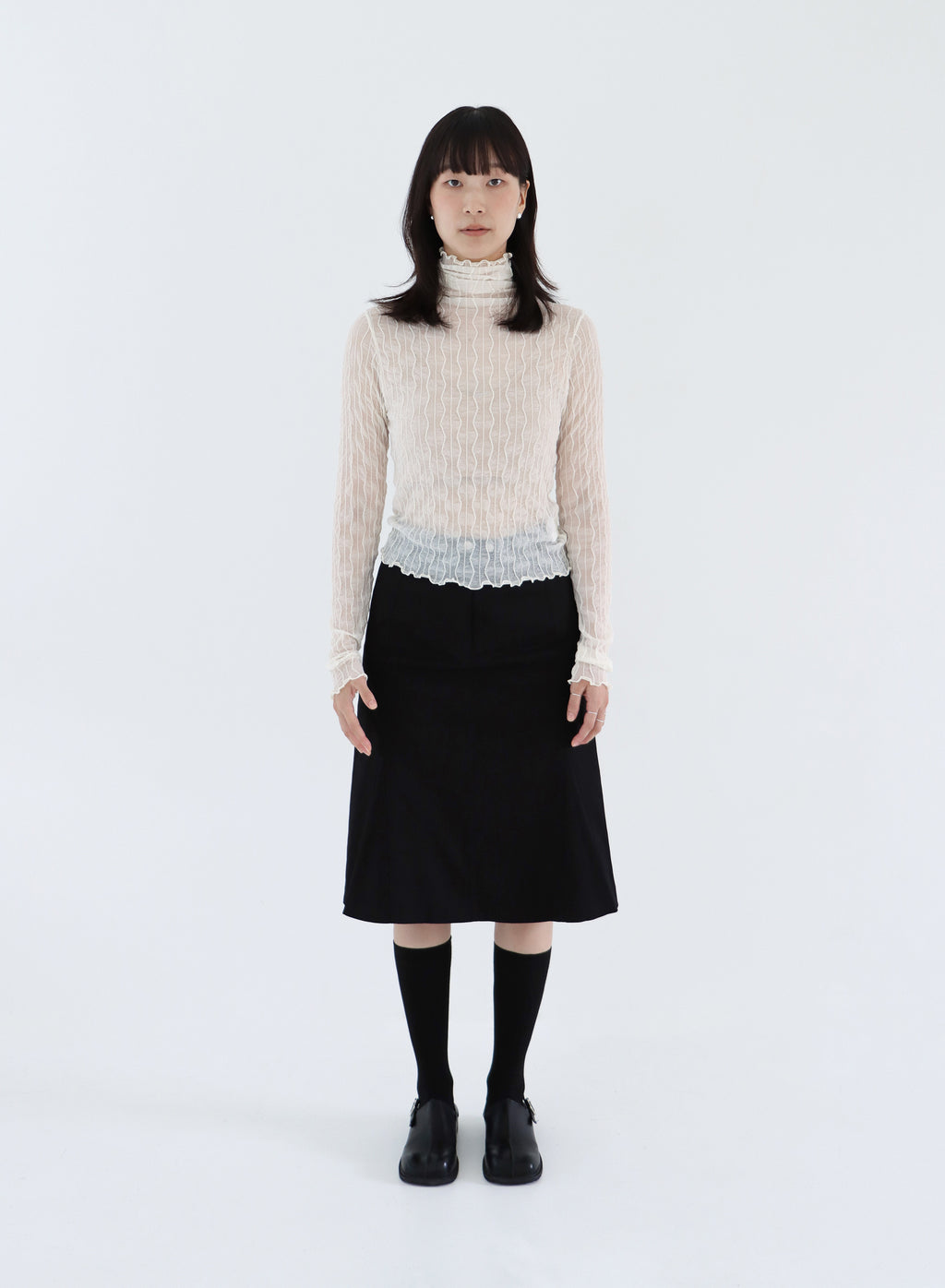 MIDI PLEATED FLARE SKIRTS