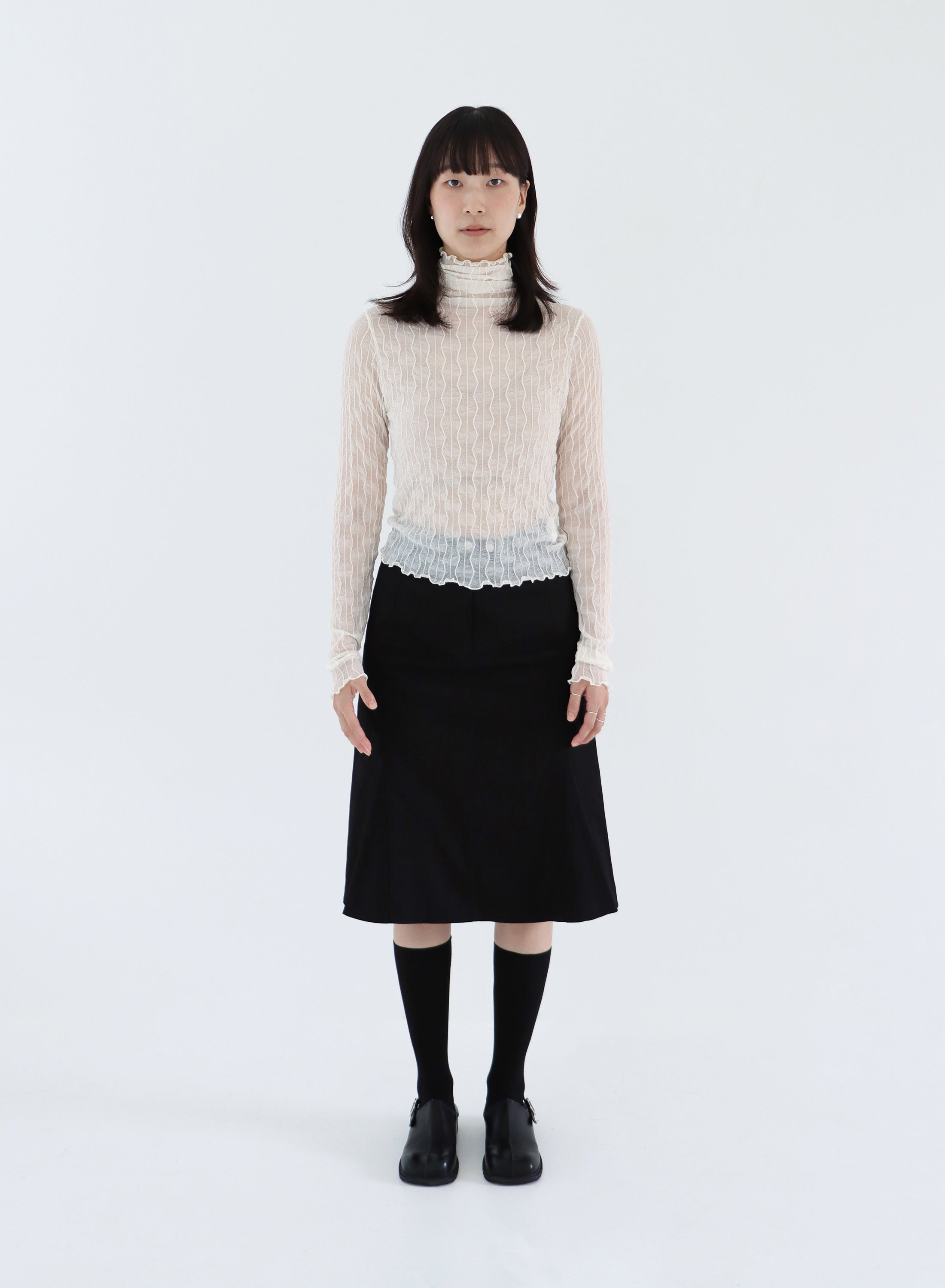 MIDI PLEATED FLARE SKIRTS