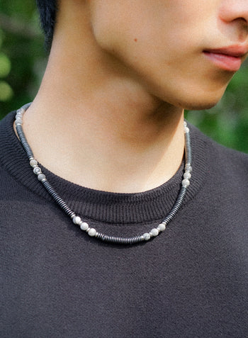 Gravity Bead Necklace — 2color