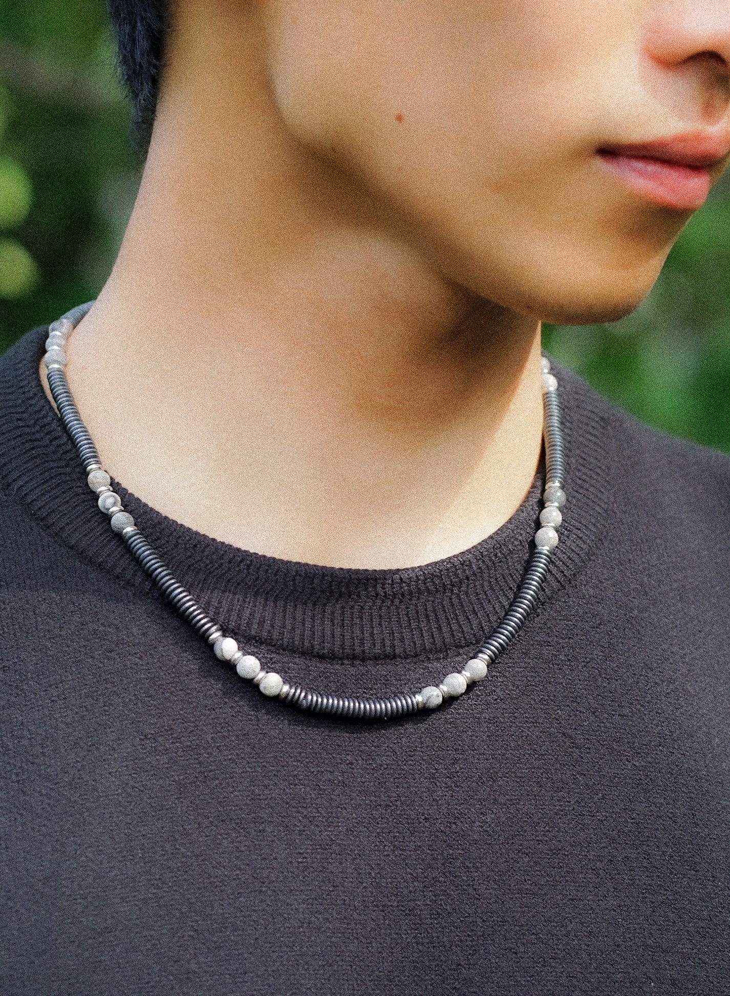 Gravity Bead Necklace — 2color