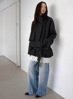Low Trench Jacket - Black