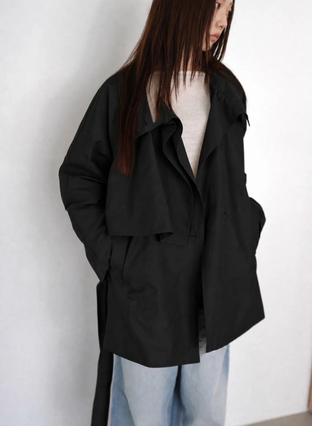 Low Trench Jacket - Black