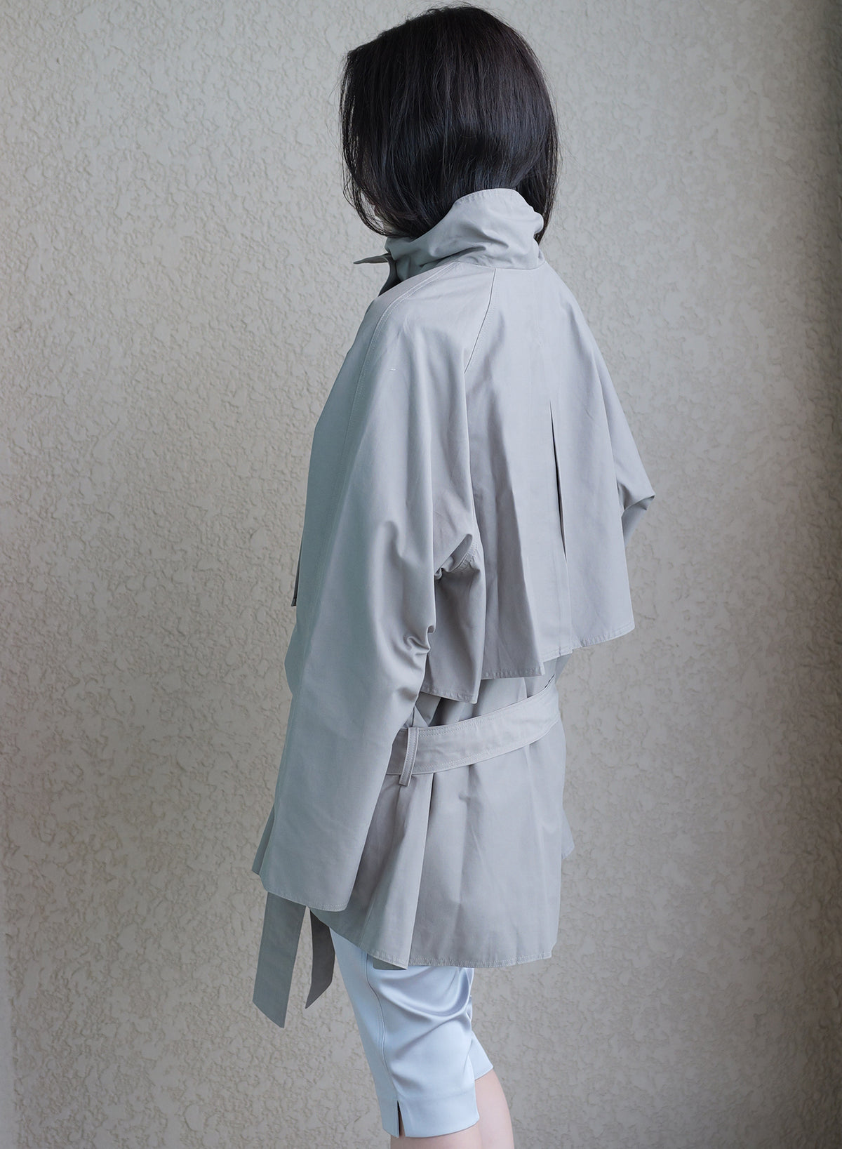 Low Trench Jacket - Warm Grey