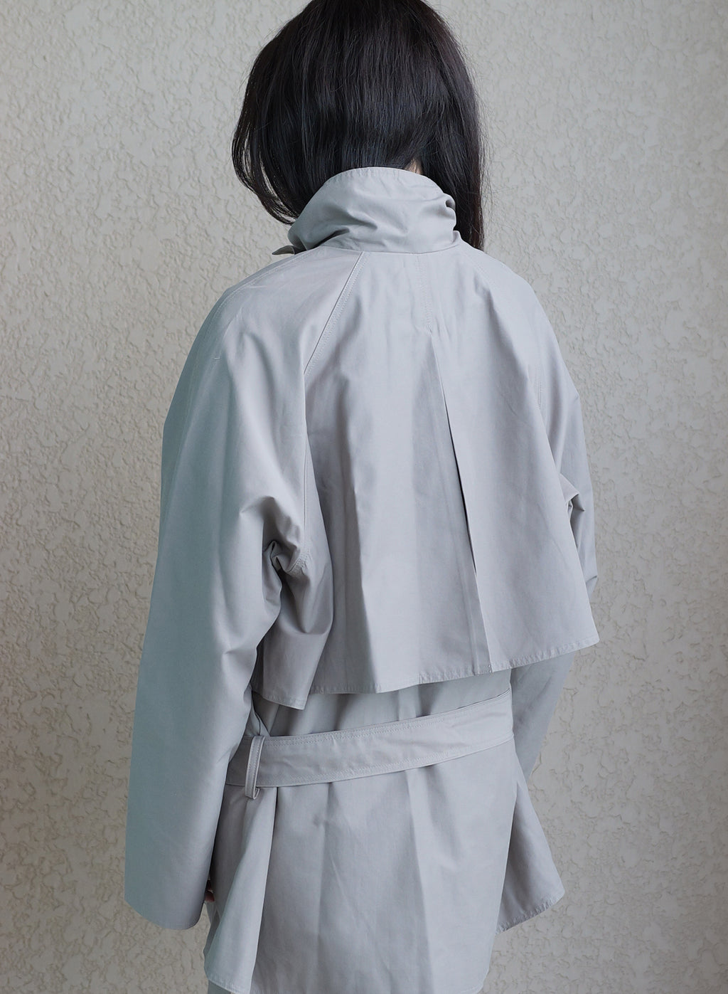 Low Trench Jacket - Warm Grey