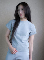 Basic 90's Cropped Tee - Grey