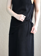 Classic Whole-Garment Knit Maxi Dress - Black