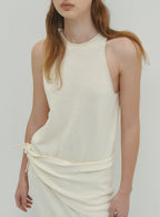 Classic Whole-Garment Knit Maxi Dress -  Ivory