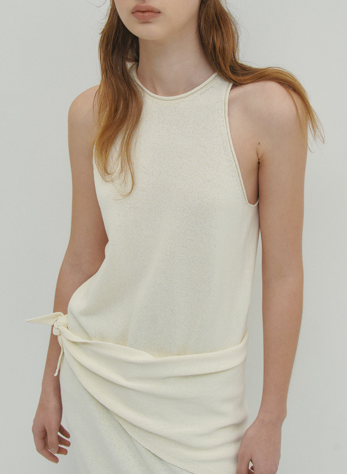 Classic Whole-Garment Knit Maxi Dress -  Ivory