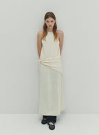 Classic Whole-Garment Knit Maxi Dress -  Ivory