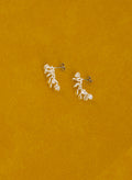 Leaf Drop Earrings • Gold/Silver