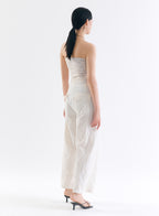 [LAST PIECE] Marble Terry Tube Top - Cream