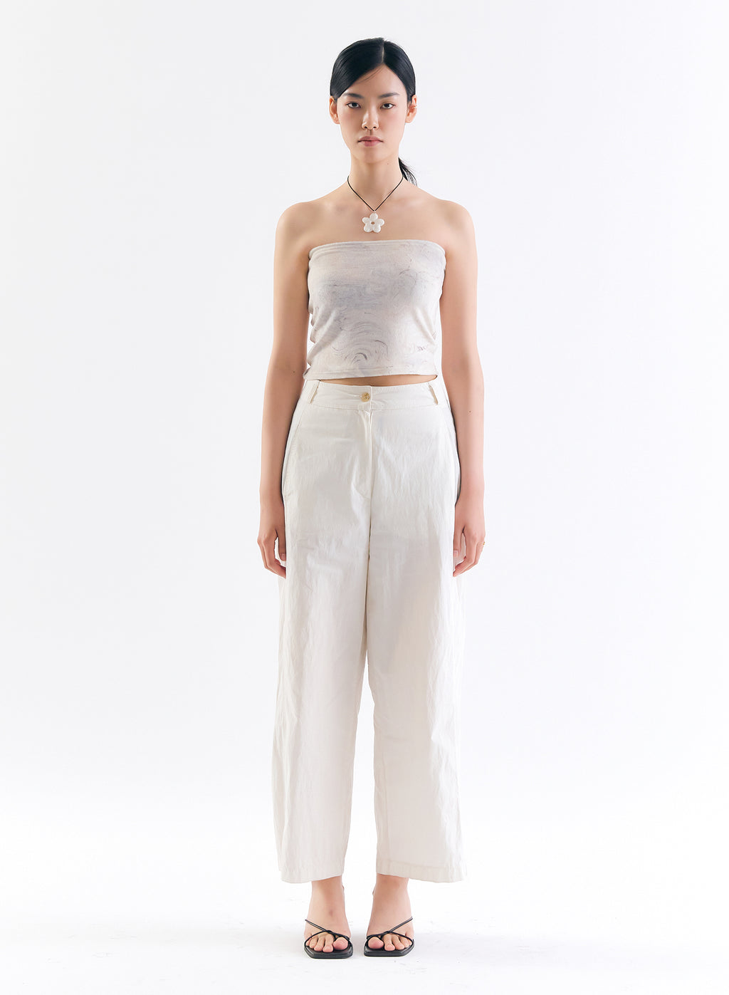 [LAST PIECE] Marble Terry Tube Top - Cream