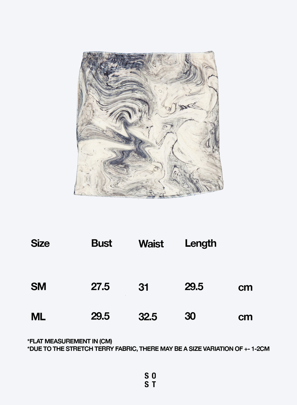 [70%OFF] Marble Terry Tube Top - Grey