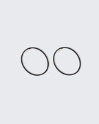 Matte Black Circle Studs