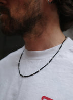 Mono Dune Beads Necklace — Black