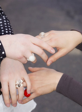 Clear Pearl Ring