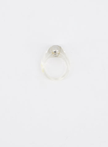 Clear Pearl Ring