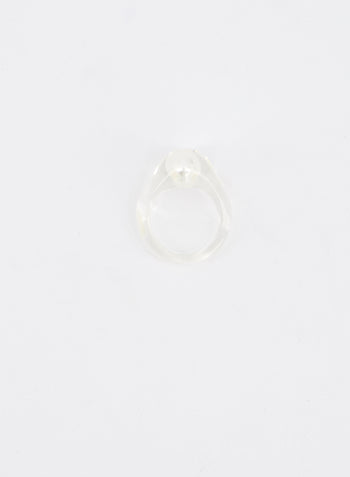 Clear Pearl Ring