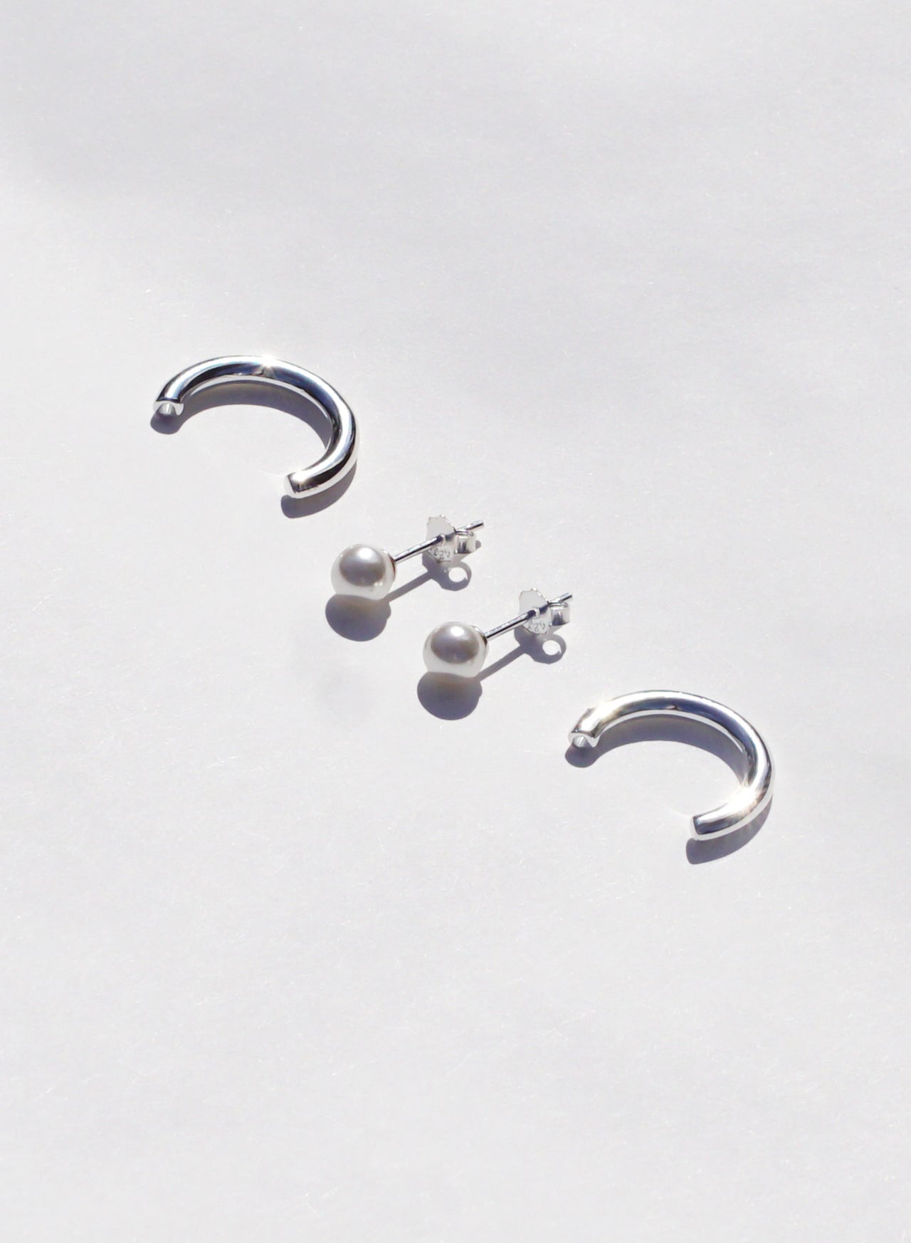 Dual-Wear Pearl Hoop Earrings