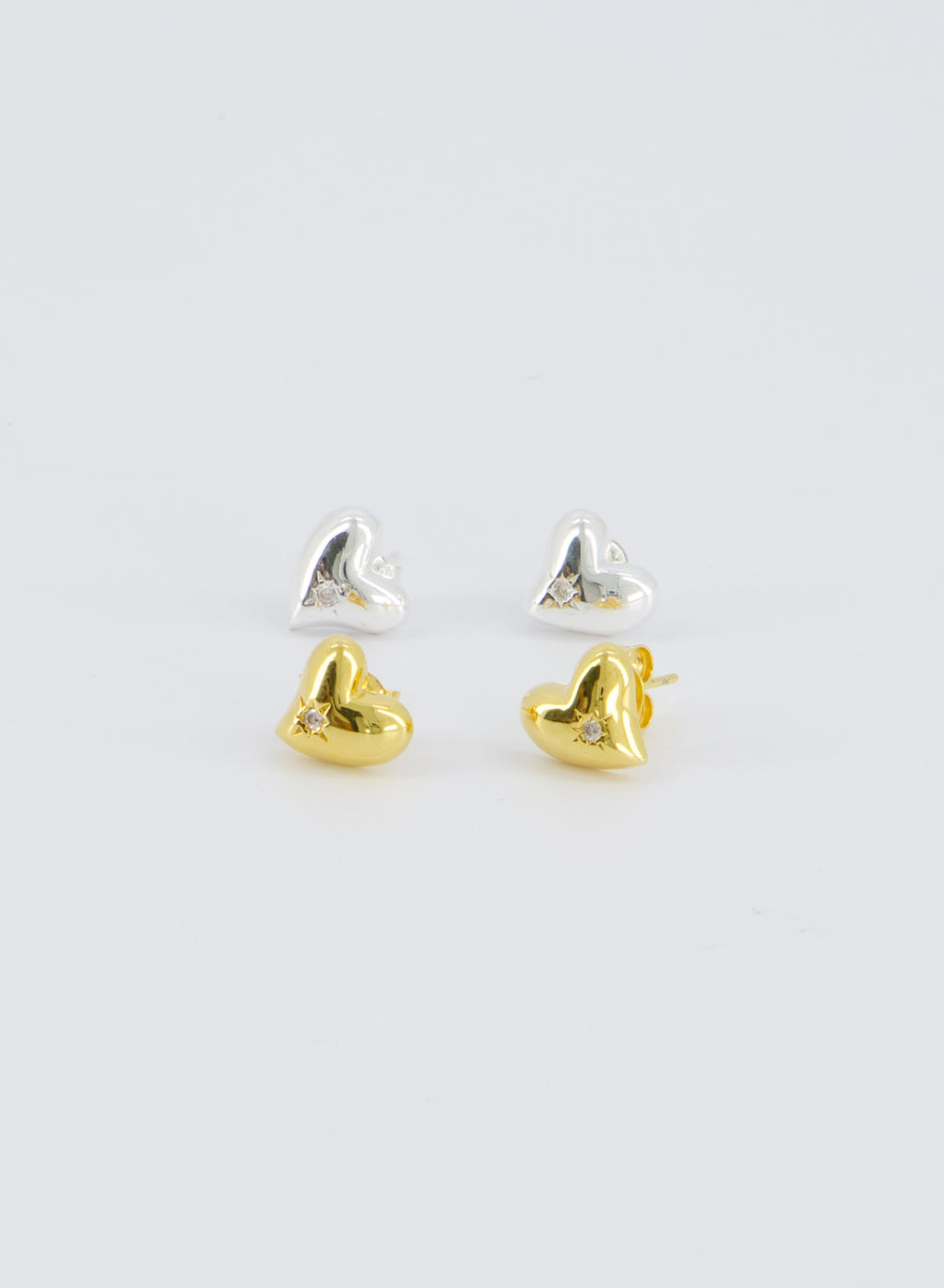 Voluminous Heart Earrings • Gold