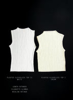 Pleated Sleeveless Top ii ㅡ Black