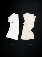 Pleated Sleeveless Top ii ㅡ Cream