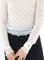 WAVY HIGH NECK TOP