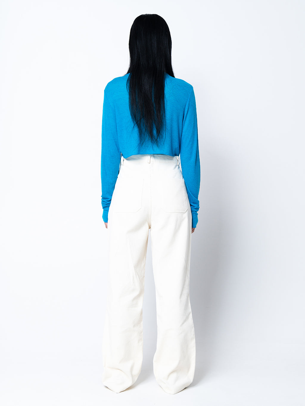 [40%OFF]Tencel Wool Blend Cropped Roll Neck