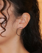 Matte Black Circle Studs