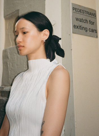 Pleated Square Scrunchie