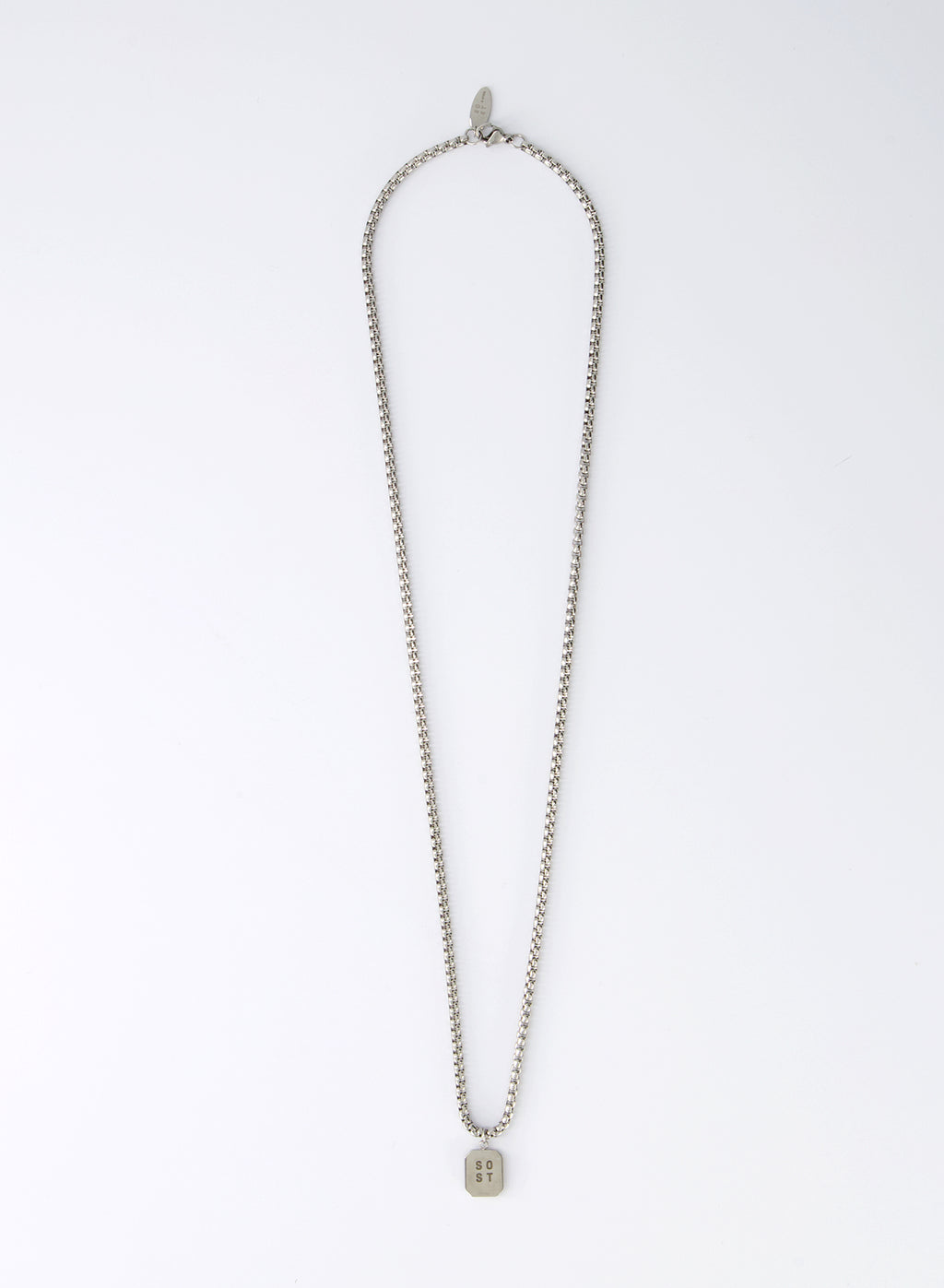 Onyx Hex Necklace • Stainless Steel