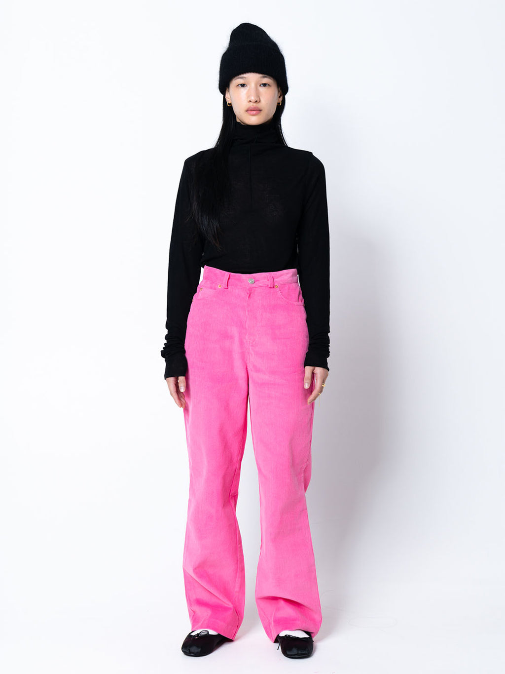 [70%OFF]High Waist Corduroy Pants