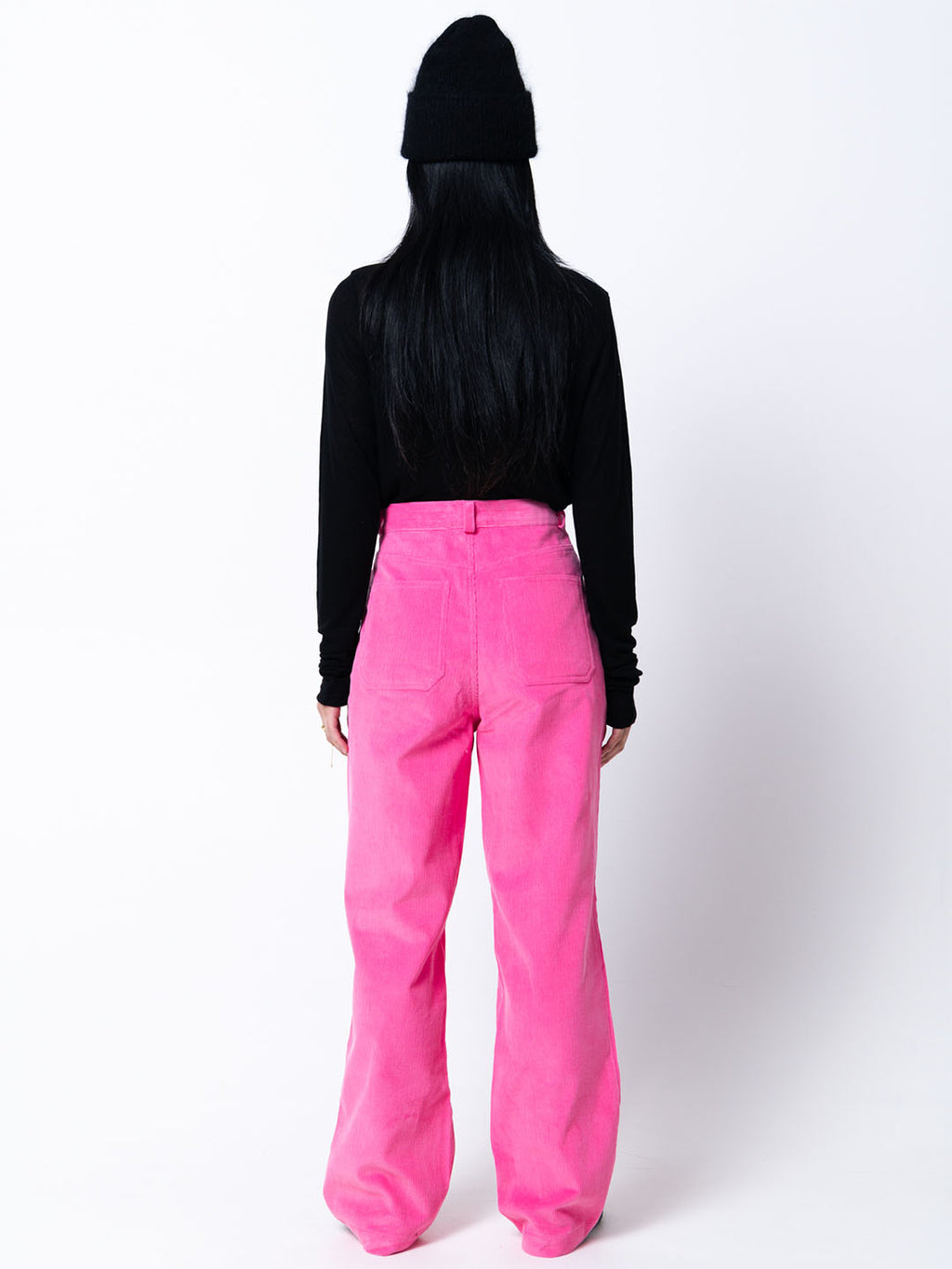 [70%OFF]High Waist Corduroy Pants