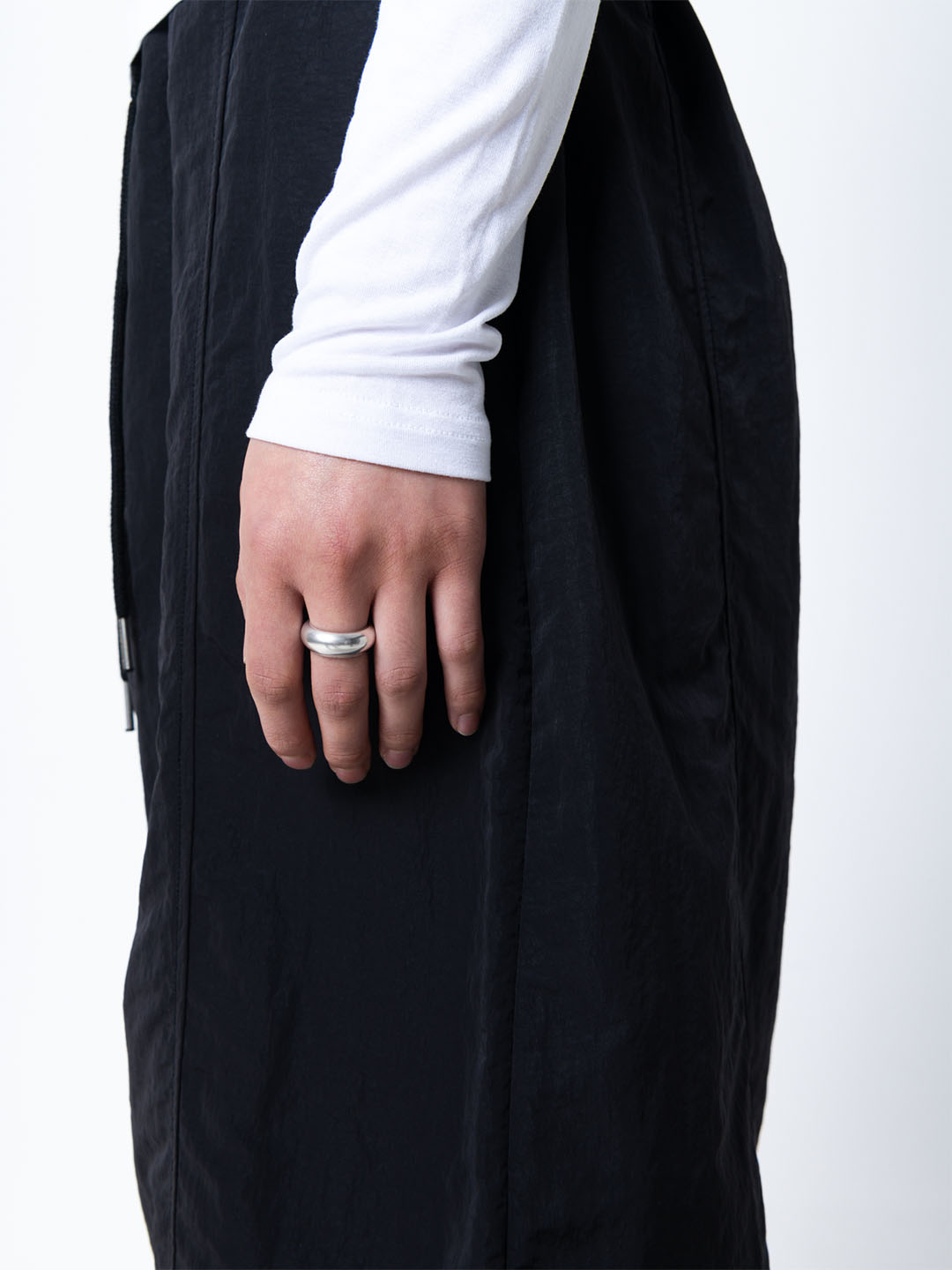 Drawstring Nylon Skirt