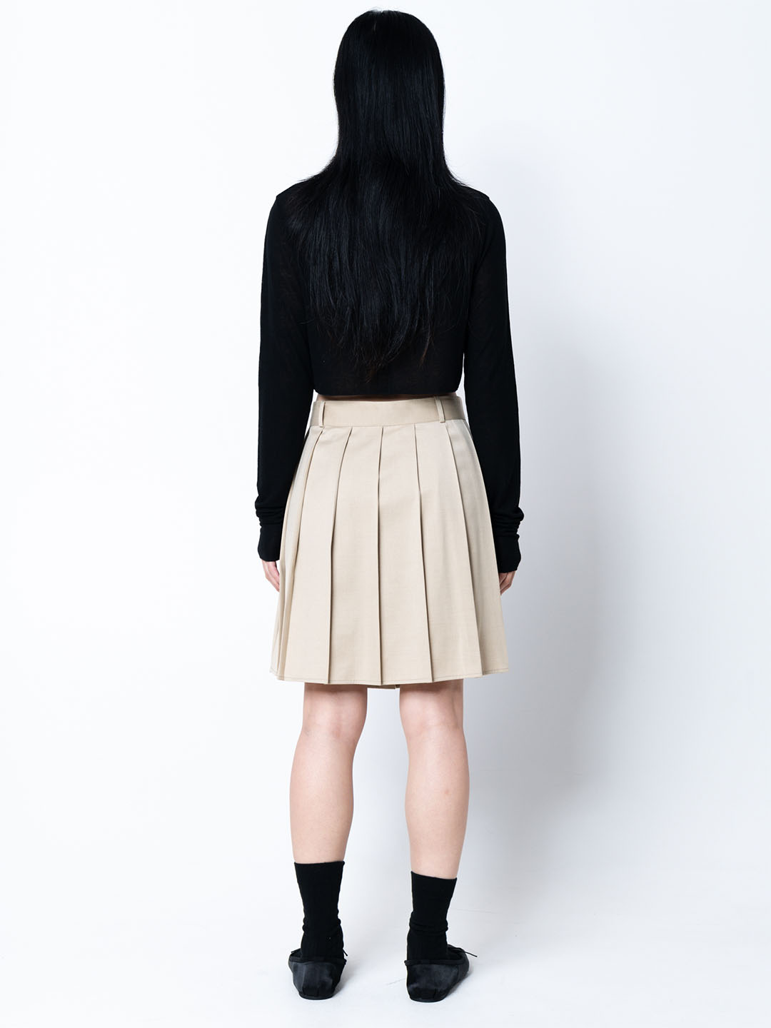 Low-Rise Pleats Skirt