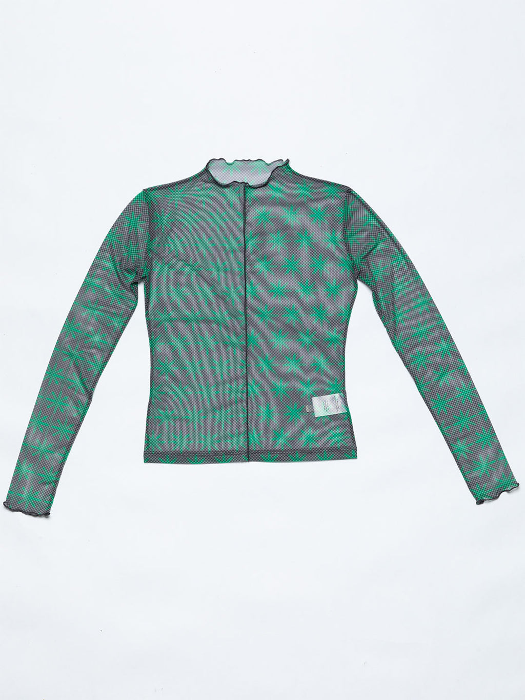 Daisy Print Sheer Mesh Top