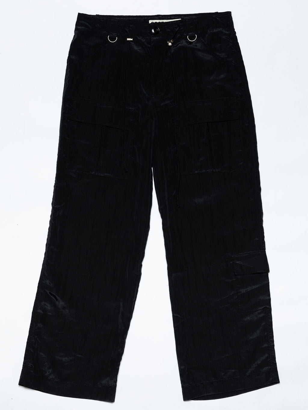 Satin Cargo Pants