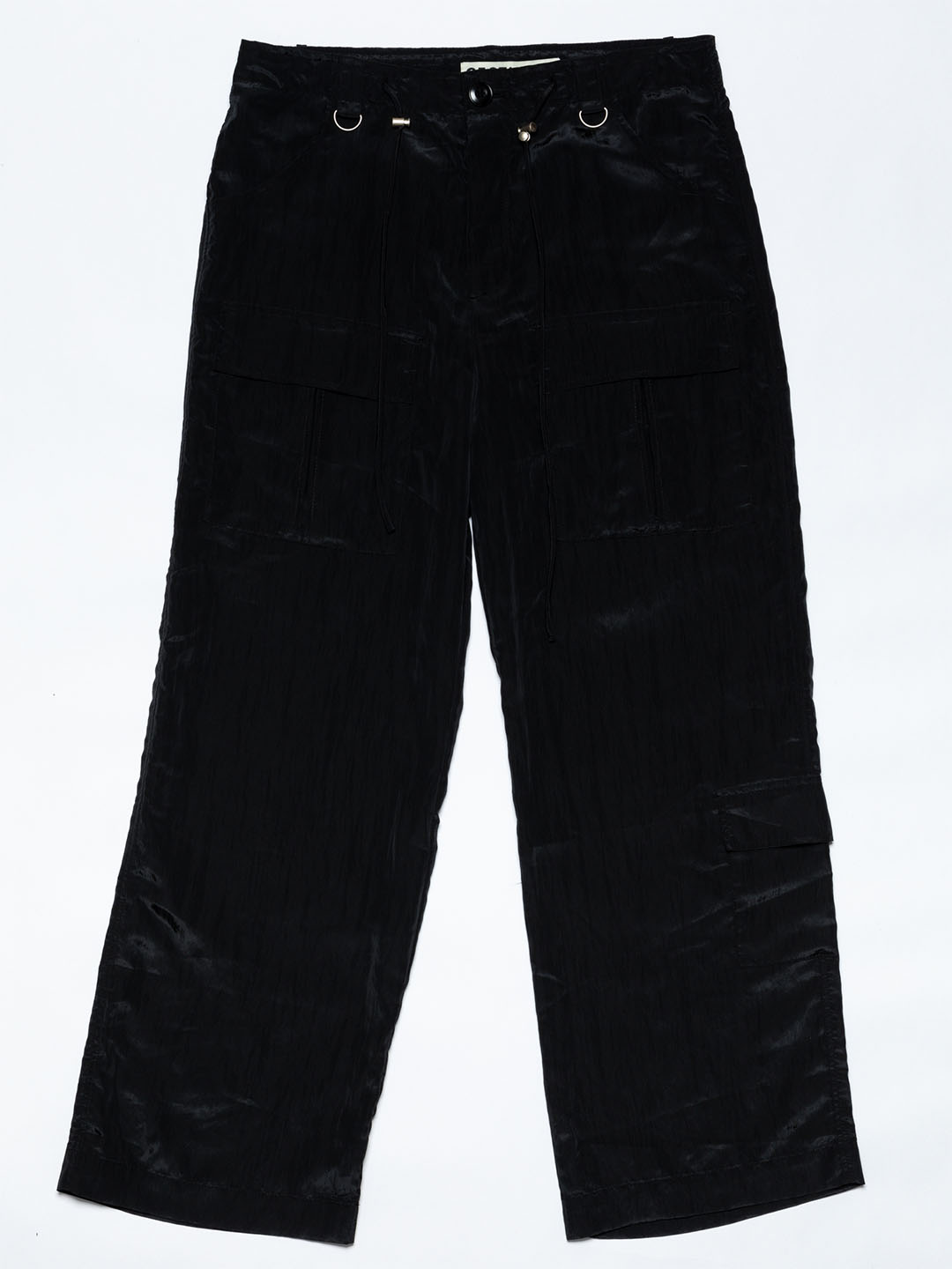 Satin Cargo Pants