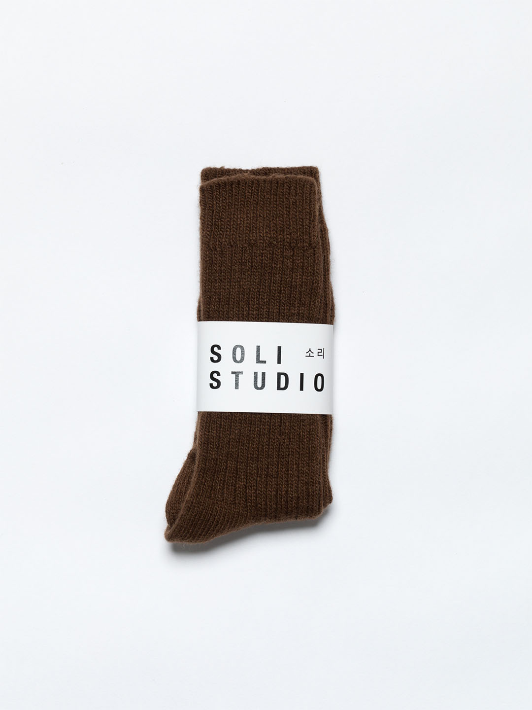 Brown Wool Blend Socks