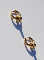 Two-Way Hoops With Love • Stainless Steel (Gold)