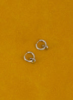 Two-Way Hoops With Love • Stainless Steel (Silver)